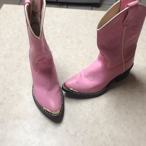 Pink cowgirl boots girls size 10